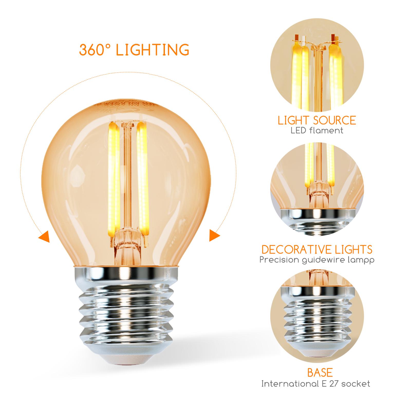 LED filament lamp G45