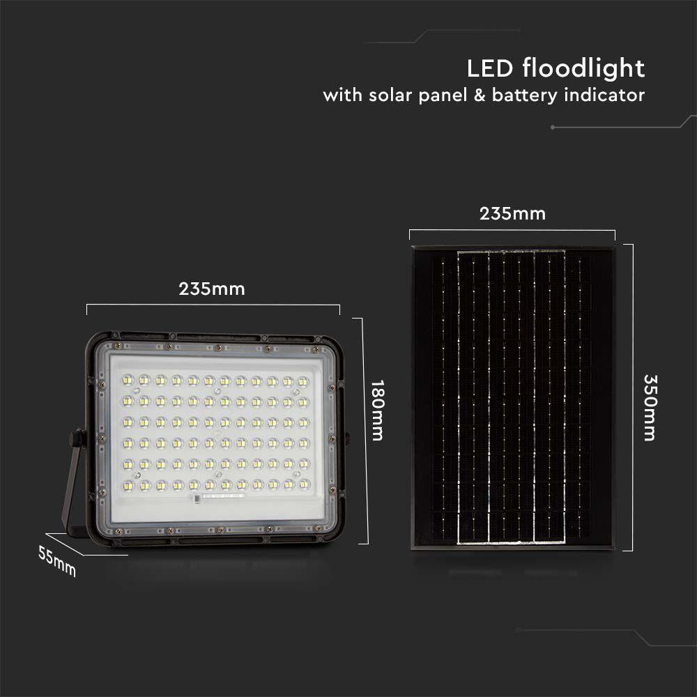 VT 120W LED SOLAR FLOODLIGHT 4000K 12000 mAh BATTERY 3M CABLE SMART IR REMOTE FAST CHARGE