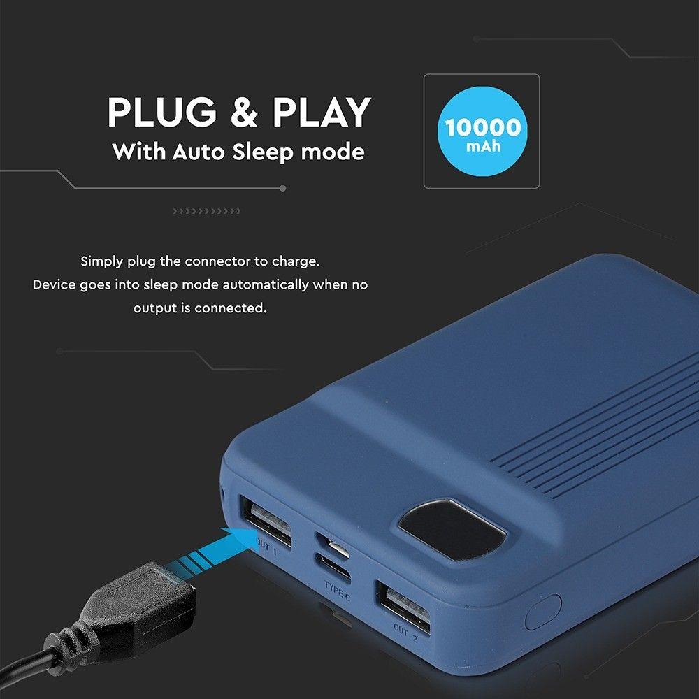 VT-3504 10000mAh POWER BANK-DARK BLUE