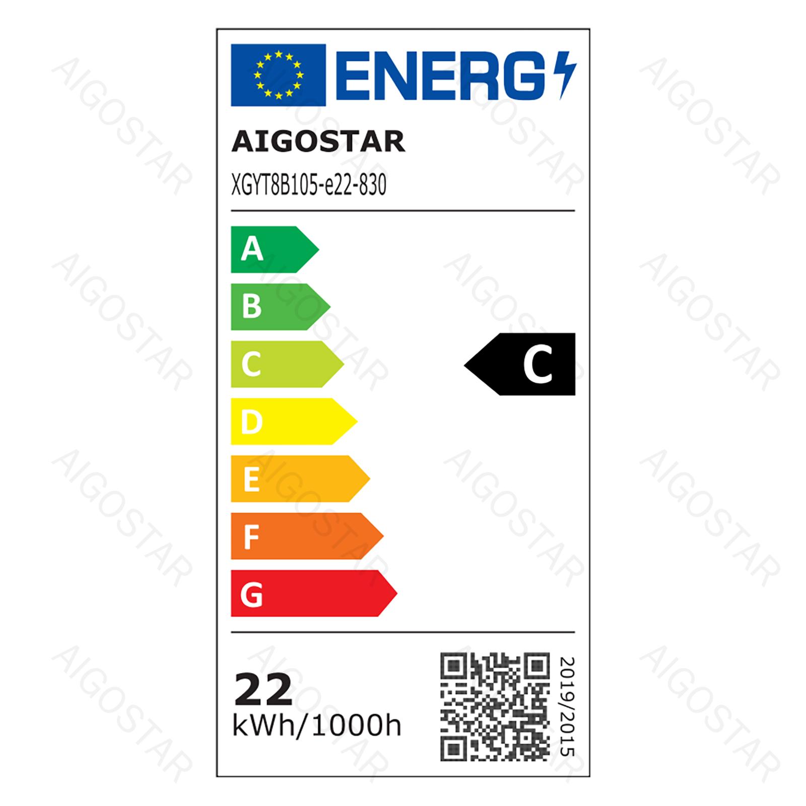 LED T8 22W 1.5M 3000K GLASS 165lm/W