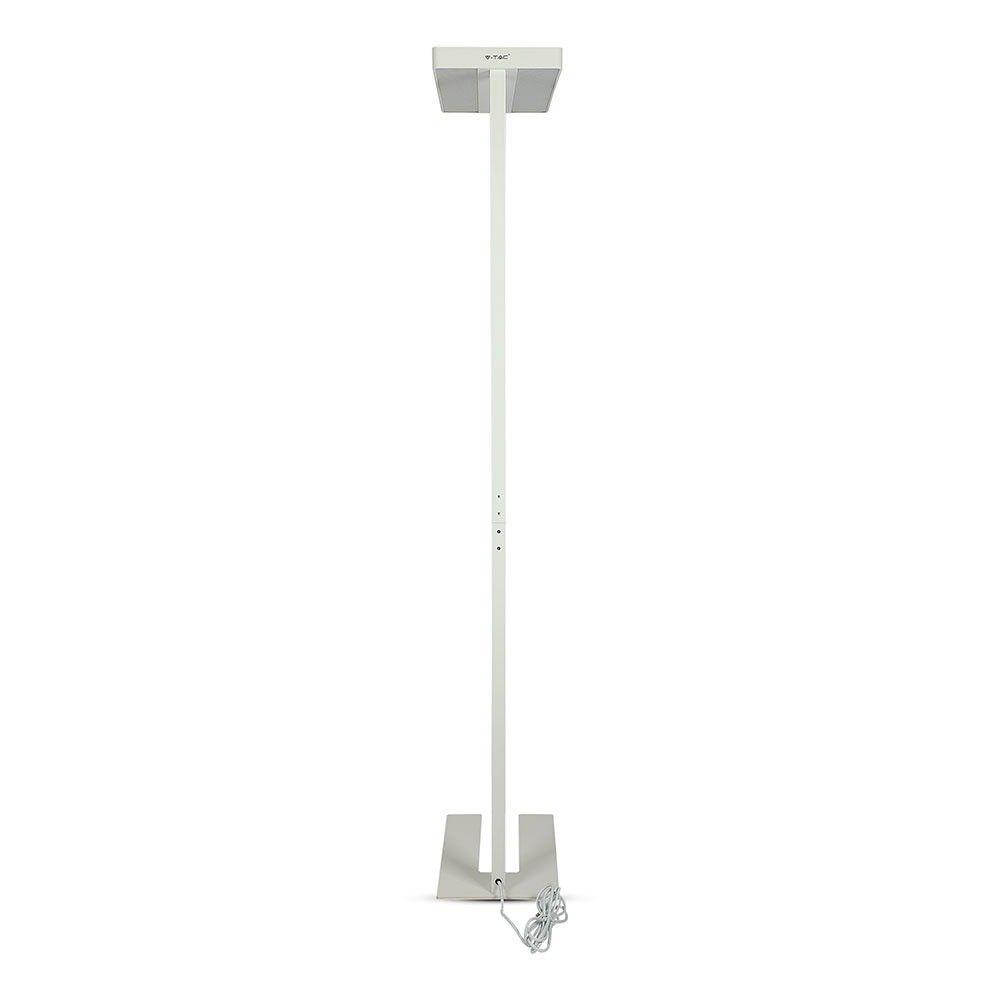 80W Lampa podłogowa LED/ Ściemnianie pokrętłem, Barwa:4000K, Obudowa: Biała, VTAC, SKU 8524