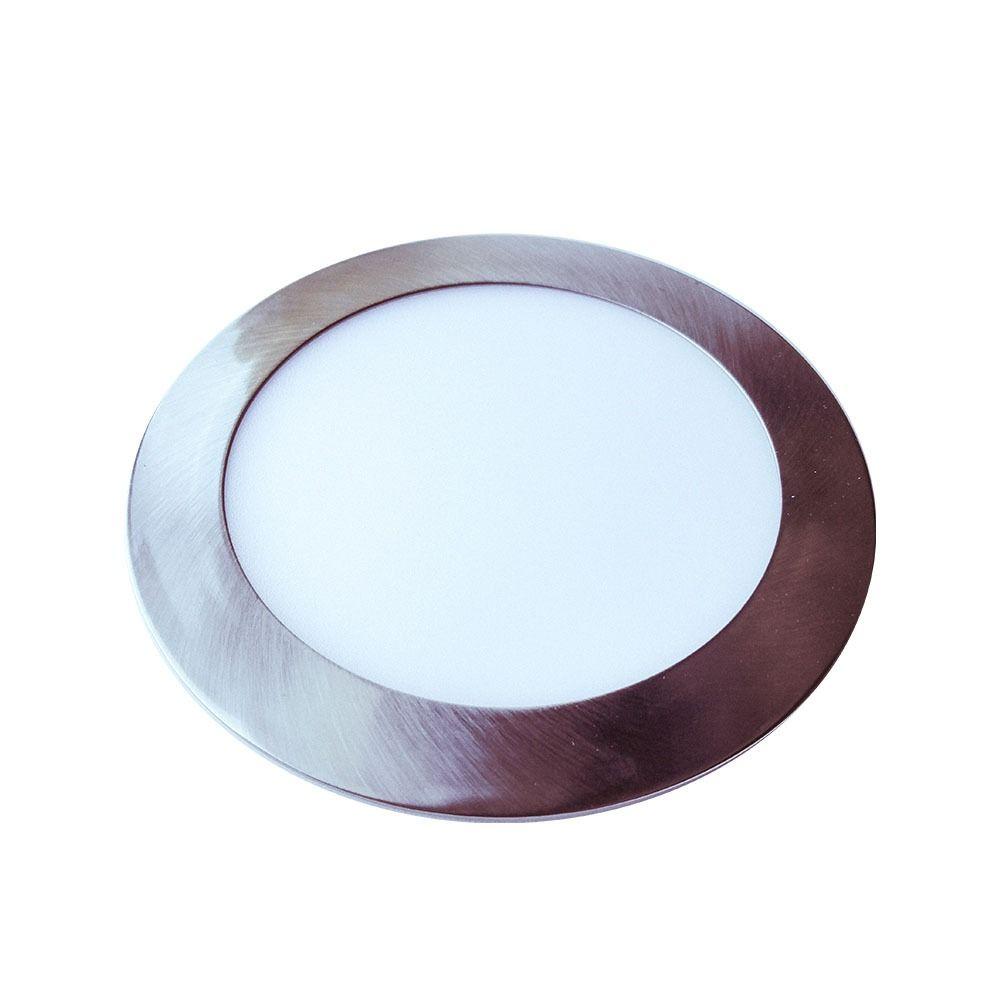 VT-2407SN 24W LED SLIM PANEL LIGHT-SATIN NICKEL 3000K ROUND