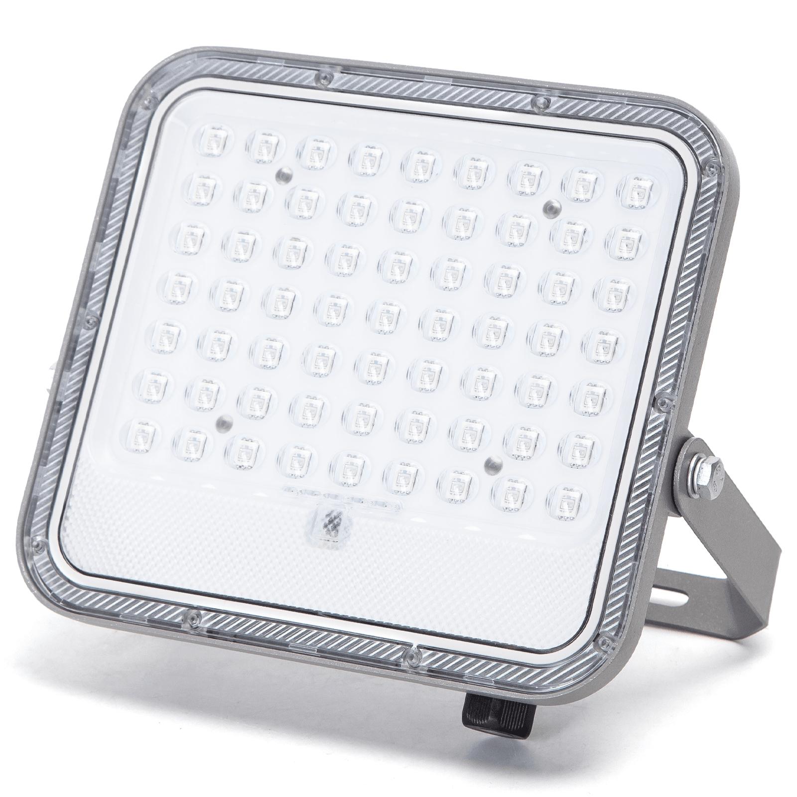 LED FLOOD LIGHT WITH SOLAR PANEL /09 Series/ 2M LINE/100W/ RGB+WHITE 6500K