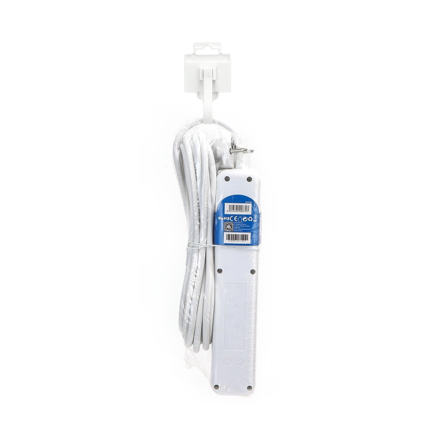 Power strips 5-way 5m H05VV-F 3G1.0m㎡ White