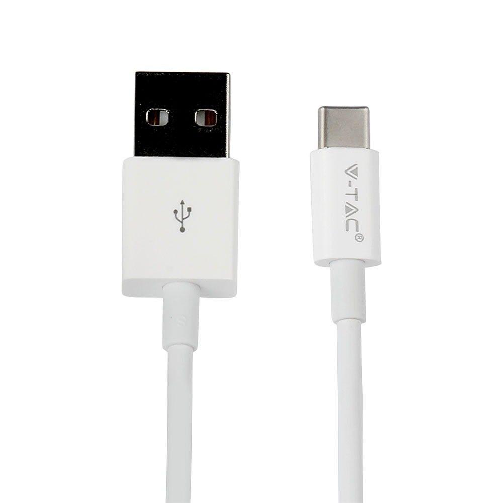 Ładowarka Sieciowa USB typ: C, DC:5V, 2.1A, Biały, VTAC, SKU 8647