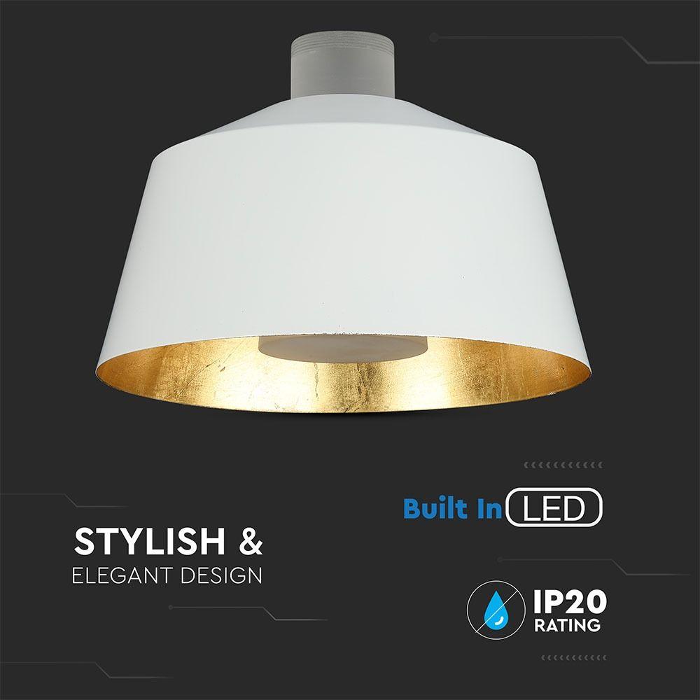 7W Lampa Wisząca LED, Klosz: Akryl, Biały, Barwa:4000K, VTAC, SKU 3931