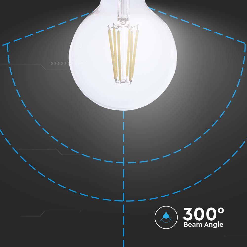 VT-2354 4W G95 FILAMENT BULB CLEAR COVER 4000K E27 210LM/W