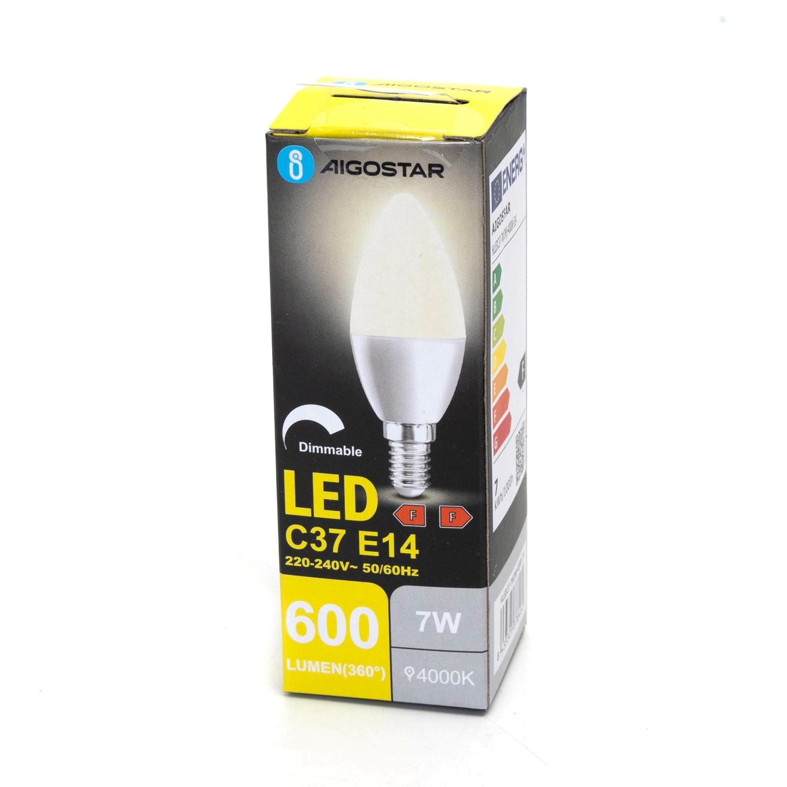 LED dimmable bulb C37 E14 7W 4000K