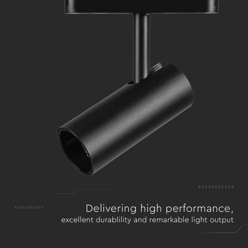 VT-4221 20W LED ULTRA THIN MAGNETIC TRACK LIGHT 3000K BLACK BODY