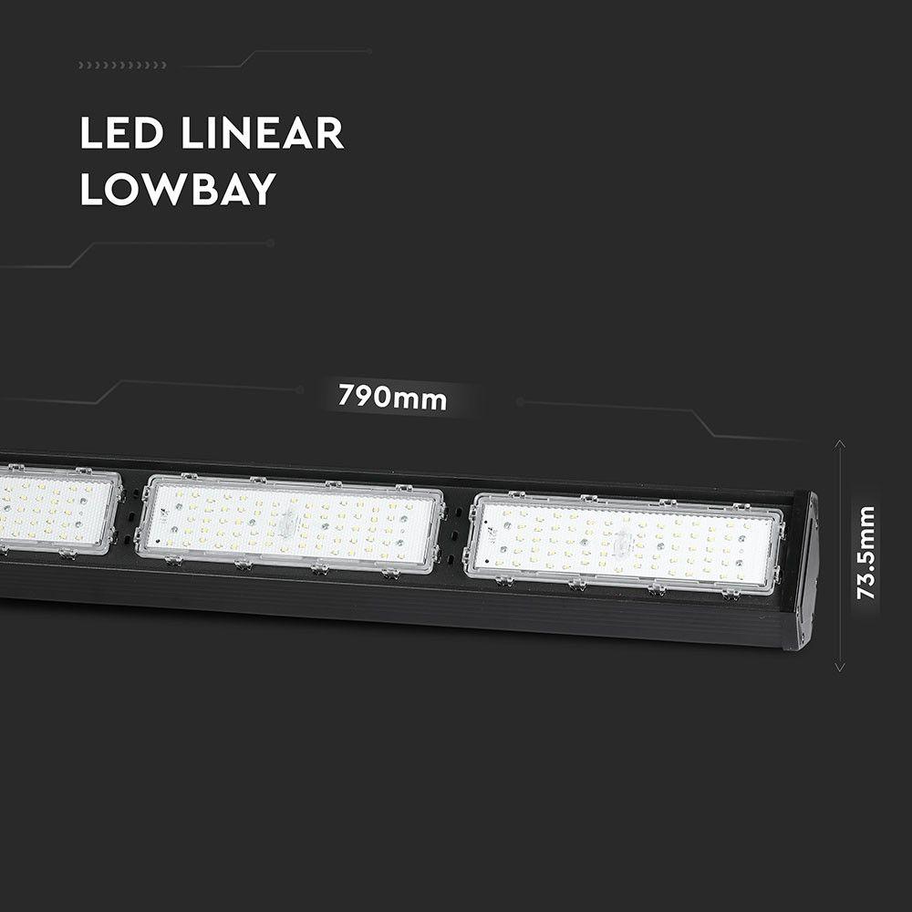 150W Liniowy HIGHBAY LED, Chip SAMSUNG, Barwa:6500K, Obudowa: Czarna, Wydajność: 120lm/w, Kąt 100', VTAC, SKU 894