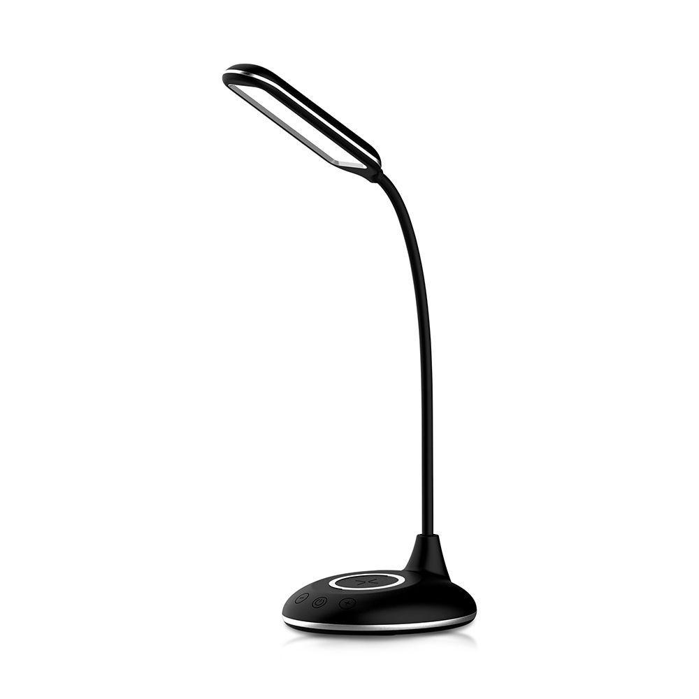 VT-7705 4W LED TABLE LAMP WIRELESS CHARGER 3000K-6500K BLACK