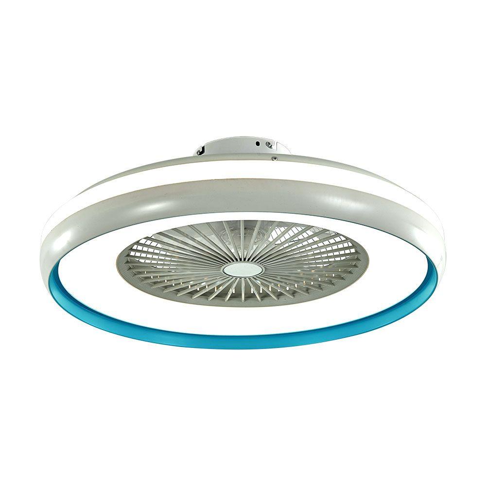 VT-5022 45W FAN WITH CEILING LIGHT & RF CONTROL CCT:3 IN 1-AC MOTOR-BLUE RING