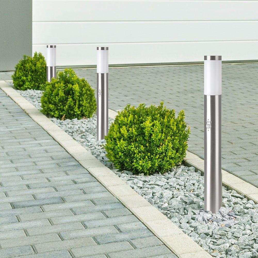 VT-838 BOLLARD LAMP-PIR SENSOR-STAINLESS STEEL BODY(80CM)E27 SATIN NICKEL-IP44