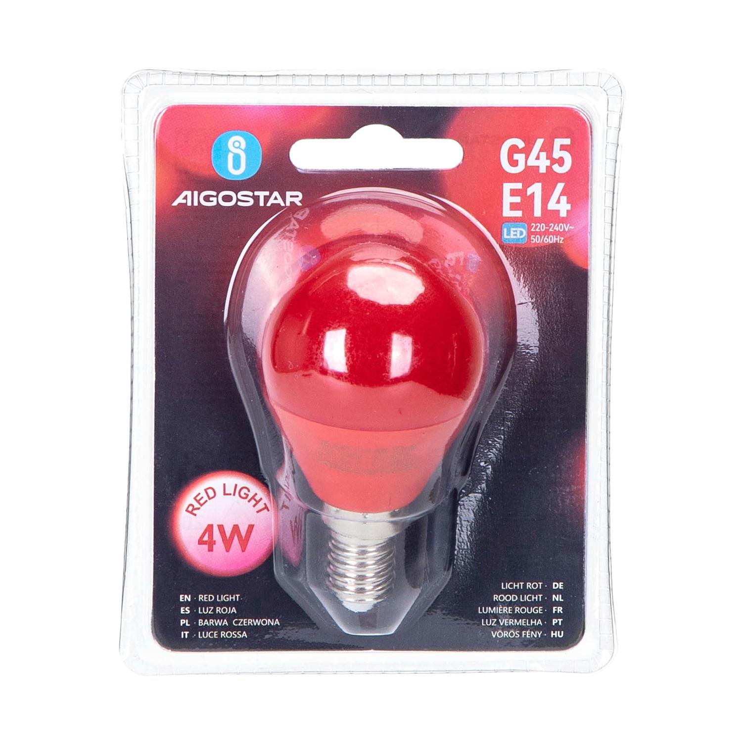 LED G45 Czerwona E14 4W (4W,E14)