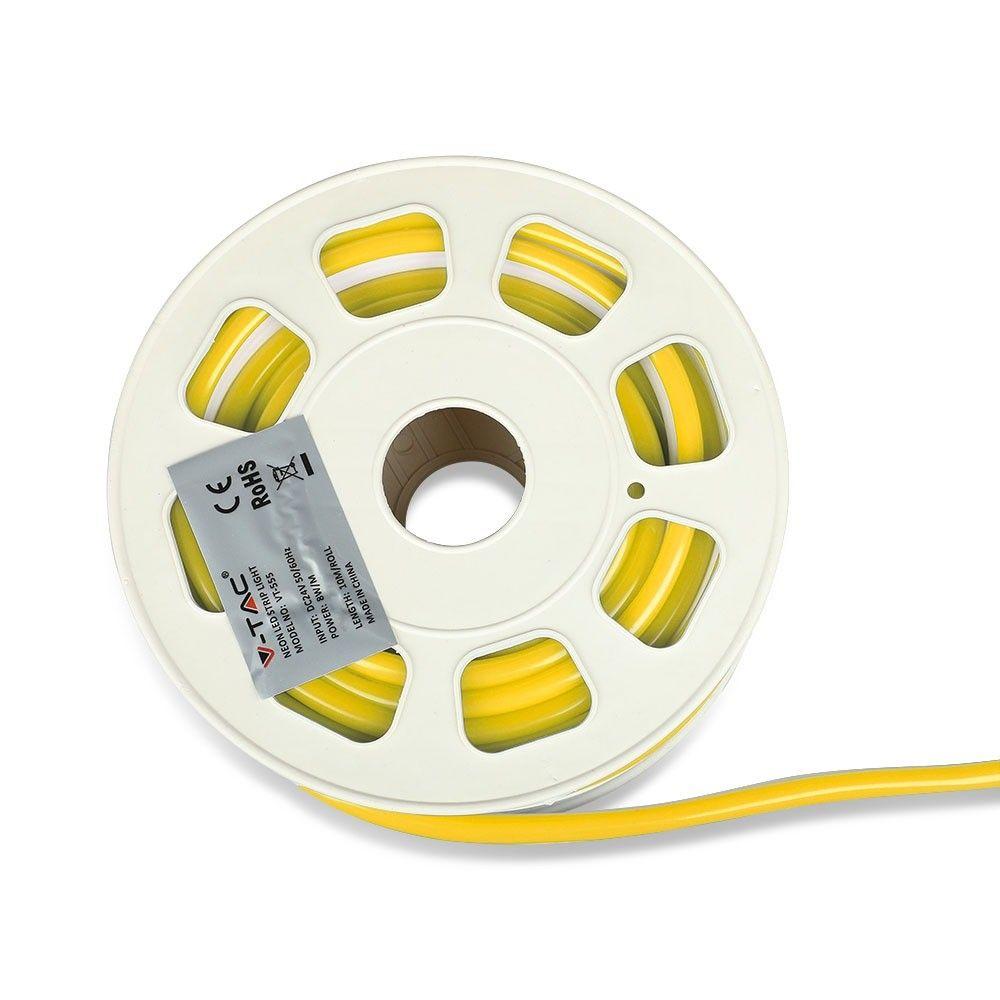 VT-555 8W/M NEON FLEX YELLOW 24V (10M/ROLL)(PRICE PER M)