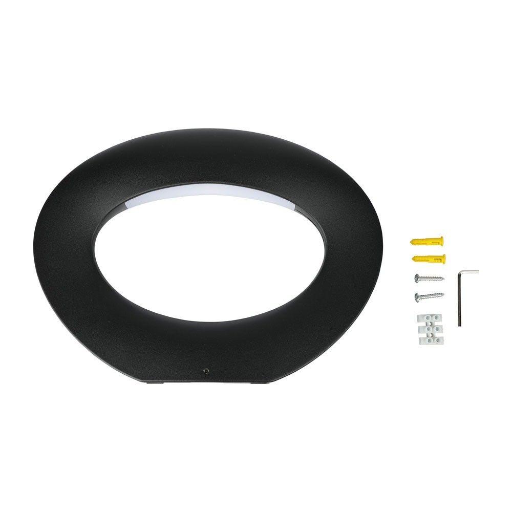 10W Lampa ścienna LED, Barwa:4000K, Obudowa: Czarna, VTAC, SKU 8310