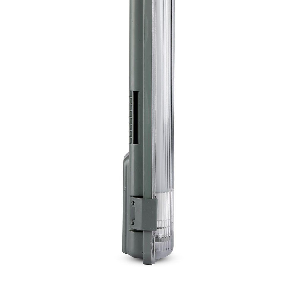 VT-12023 2x18W WATERPROOF FITTING 120CMX2 WITH LED TUBE 4000K IP65