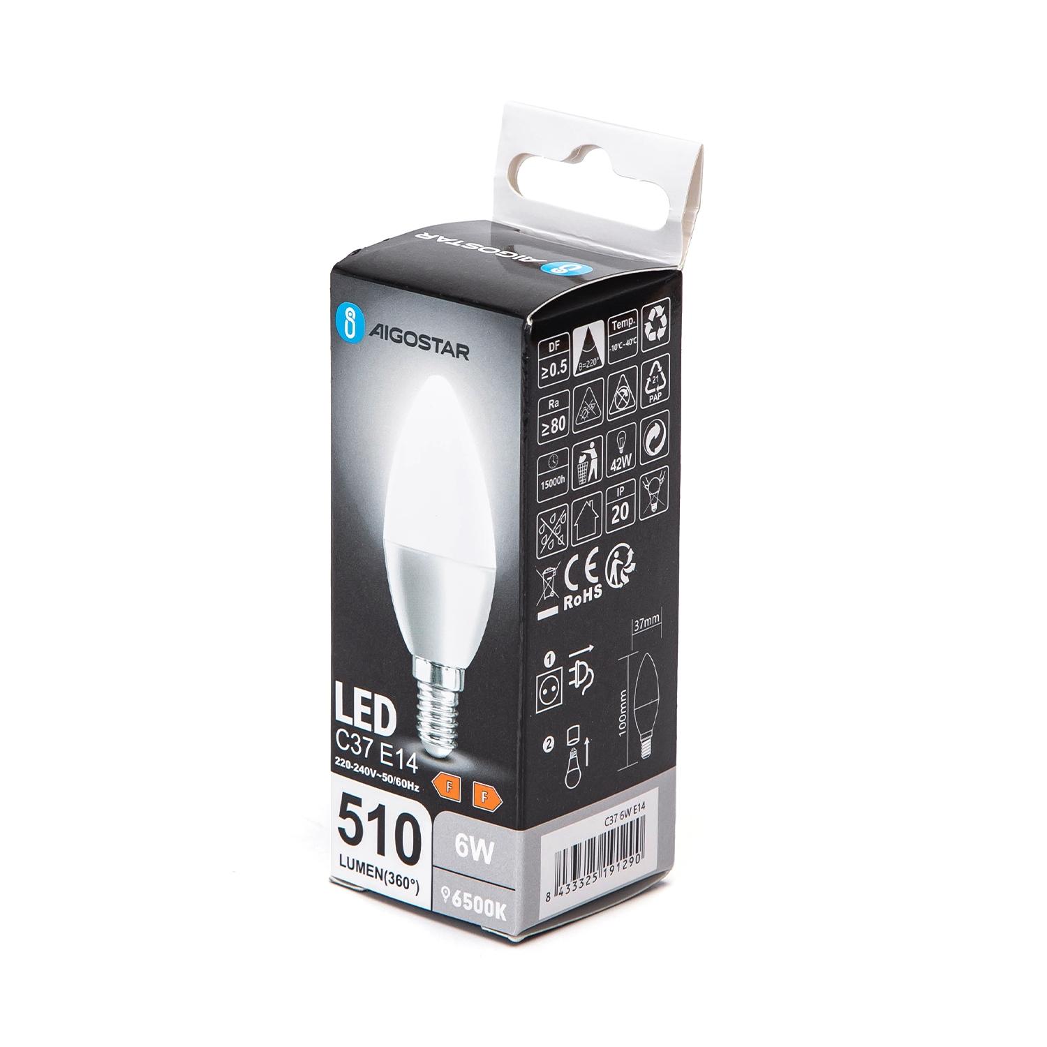 LED E14 C37 6W