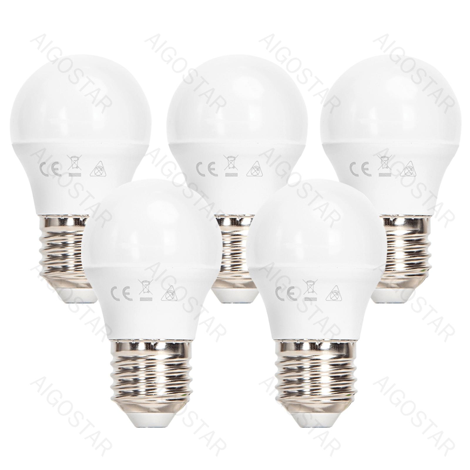 LED G45 E27 6W 3000K 5pcs