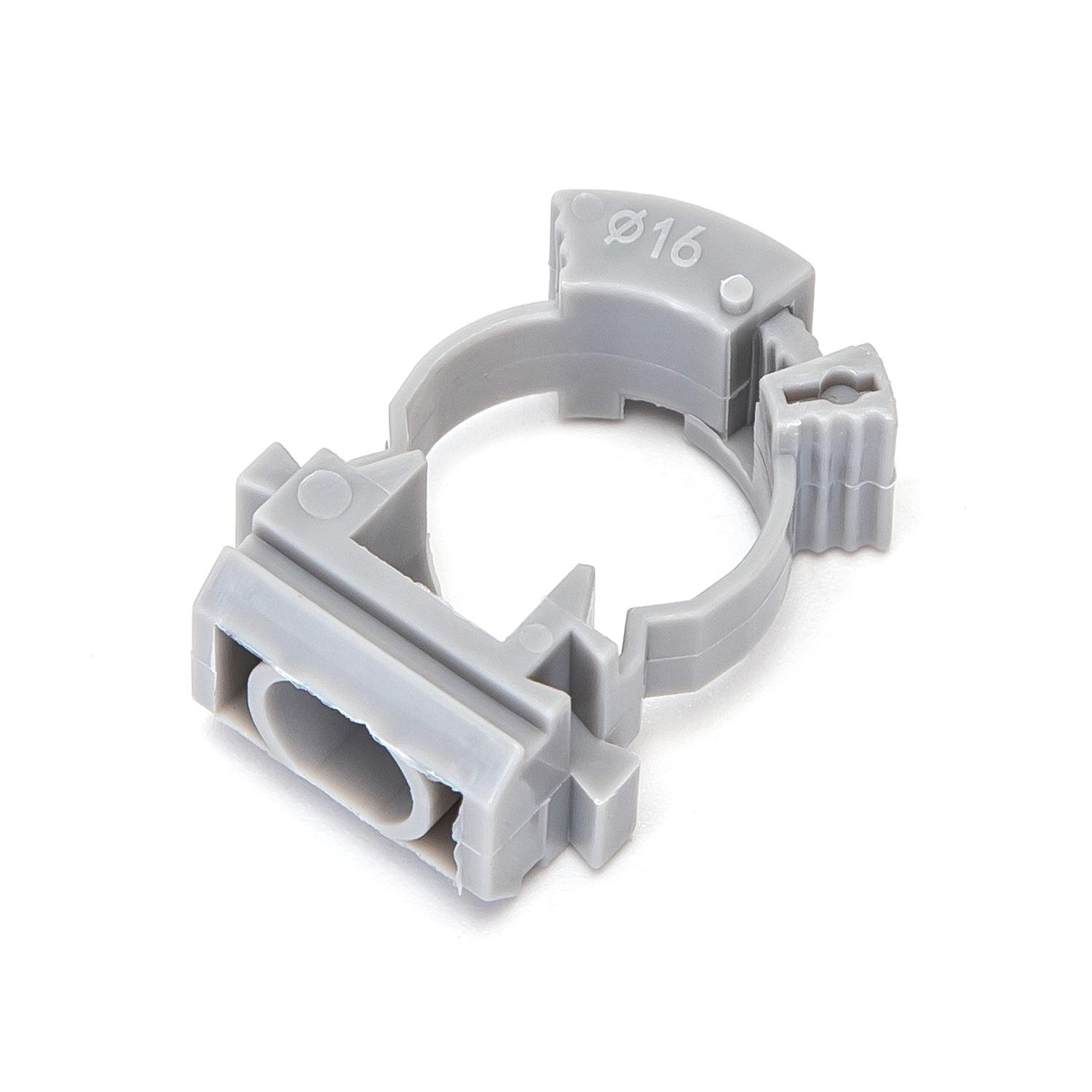 Retractable U-shaped PVC pipe clamp, Φ 16mm