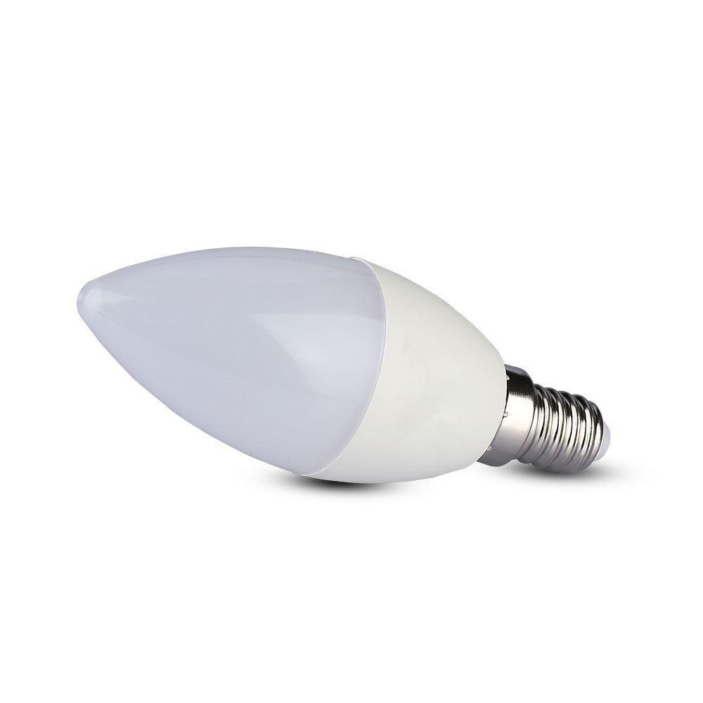 5.5W C37 Żarówka LED, Chip SAMSUNG, Barwa:6400K, Trzonek:E14, VTAC, SKU 173