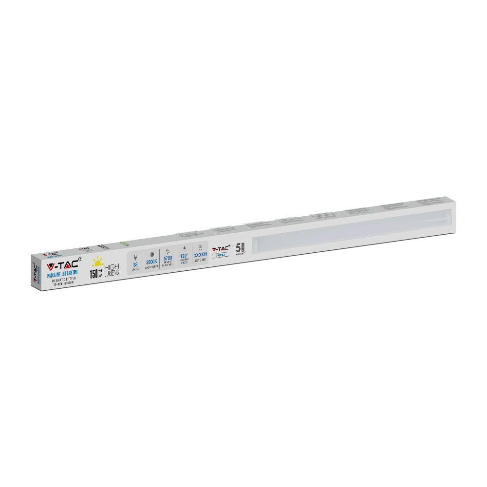 38W Belka oświetleniowa LED 150cm, Barwa:3000K, Skuteczność 160lm/W , 5 Lat gwarancji , VTAC, SKU 6493