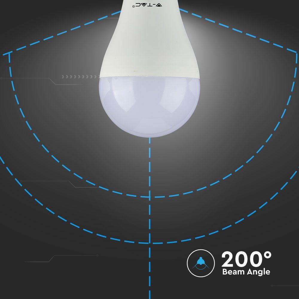 VT-2113 10.5W A60 LED PLASTIC BULB 4000K E27 3PC/PACK