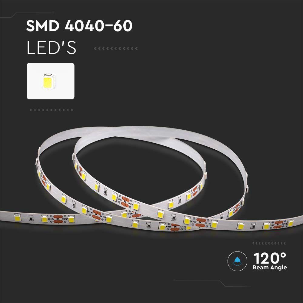 VT-4040 60 LED STRIP LIGHT 3000K IP20 12V(5M/ROLL)