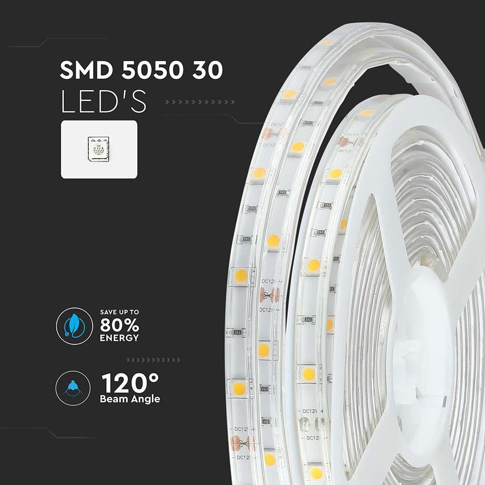 VT-5050 30 6W LED STRIP 3000K IP65