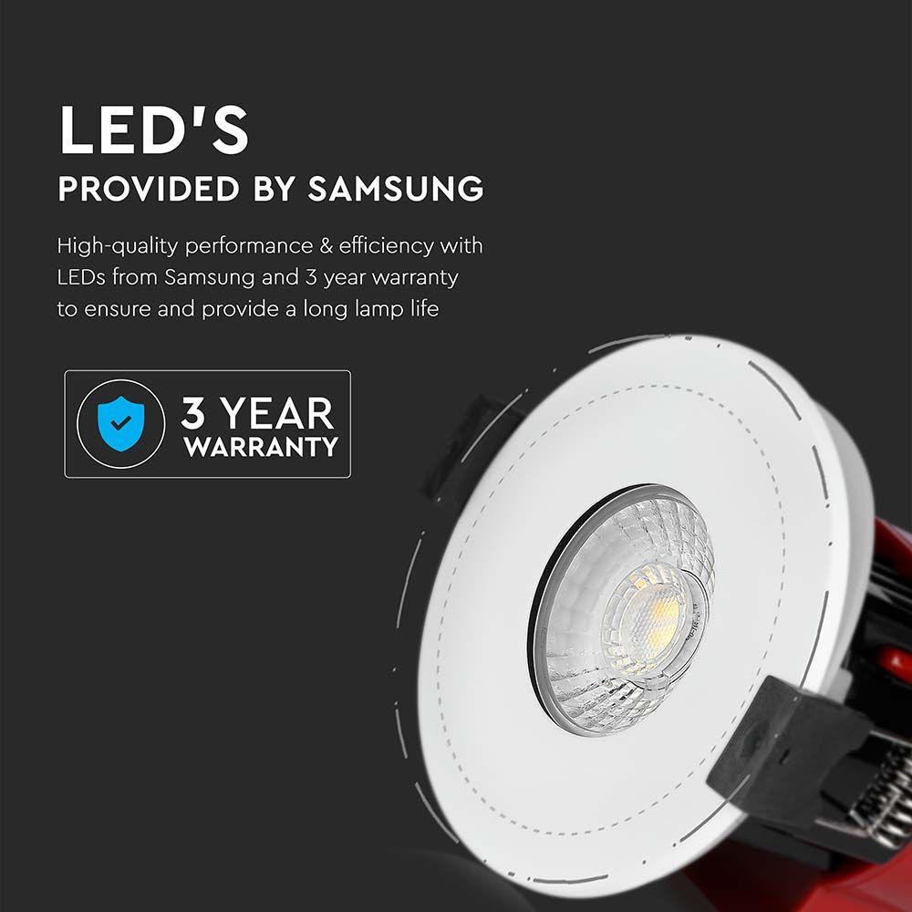 VT-18D 8W LED FIRE RATED DOWNLIGHT-SAMSUNG CHIP-CCT:3 IN 1 DIMMABLE