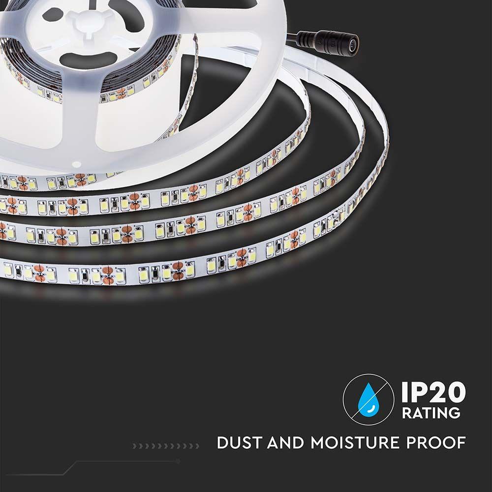 VT-2835 126 8W/M LED STRIP LIGHT 6400K IP20 24V (5M/ROLL)(PRICE PER M)