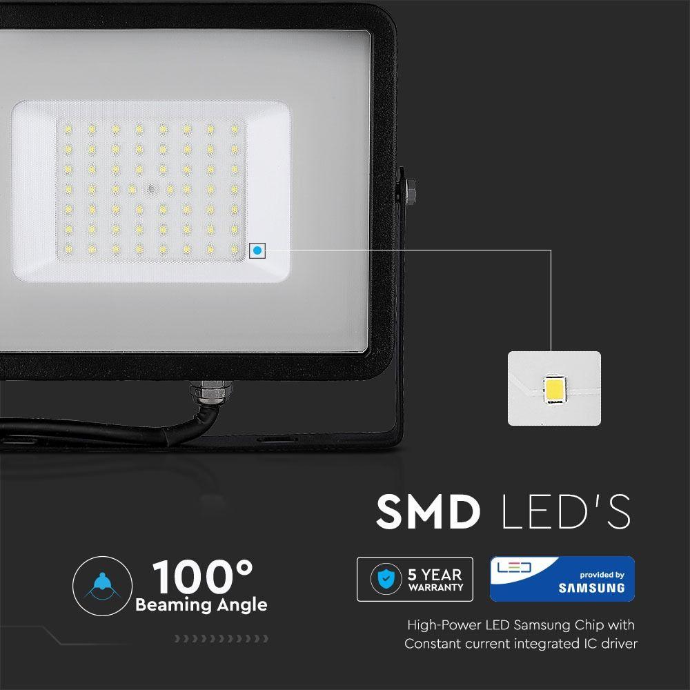 VT-50 50W SMD FLOODLIGHT SAMSUNG CHIP 4000K BLACK BODY