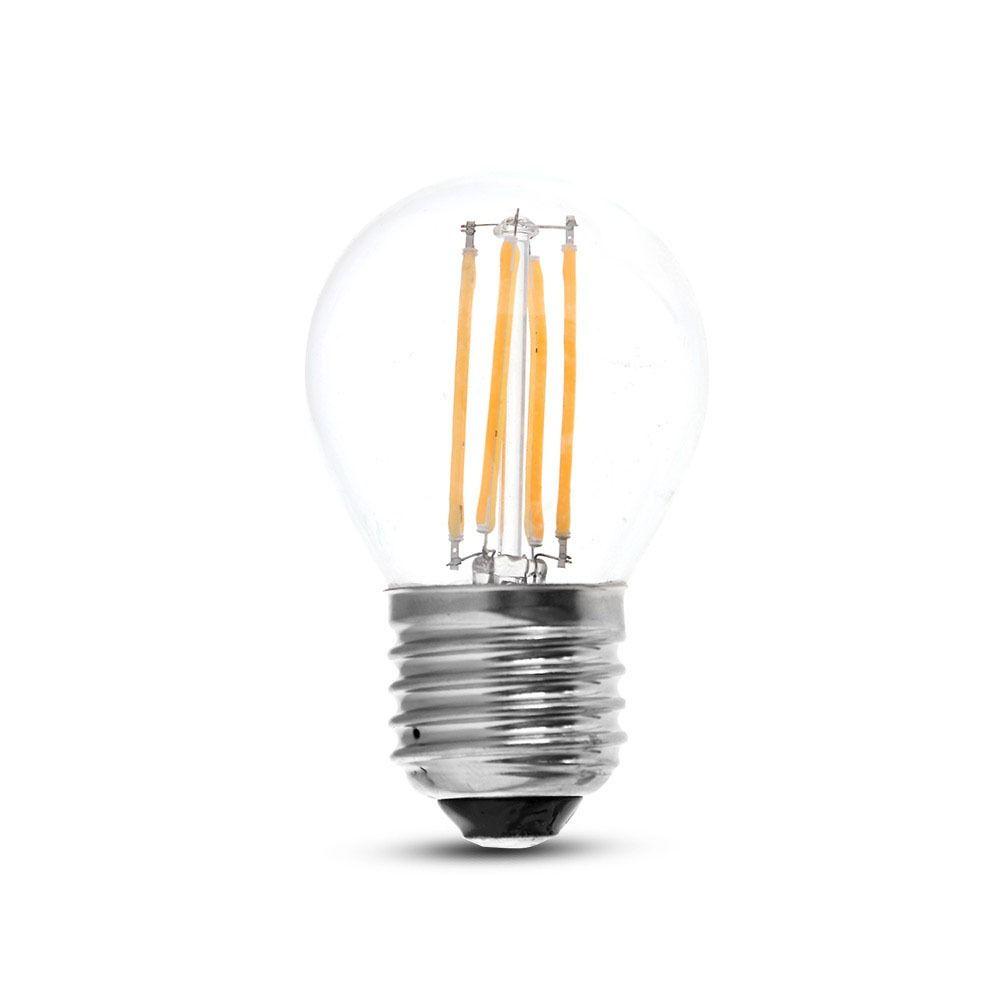 4W G45 Żarówka LED Filament, Klosz Transparentny, Barwa:6400K, Trzonek:E27, VTAC, SKU 4428