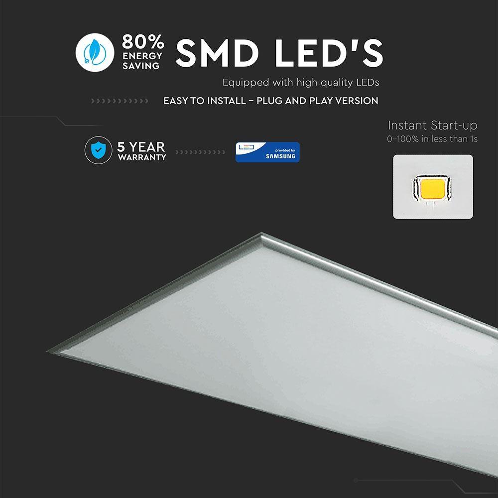 45W Panel LED -1200x600mm, Samsung, Barwa:6500K, 5 Lat gwarancji, Opakowanie: 2szt., VTAC, SKU 749