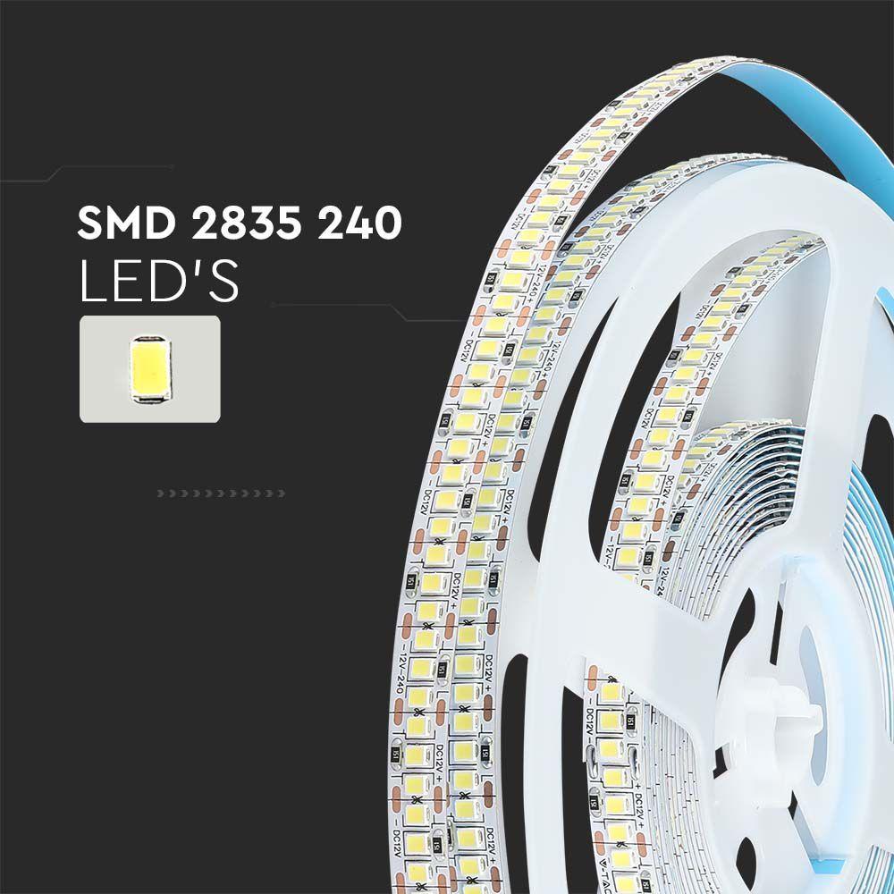 VT-2835 240 20W LED STRIP LIGHT 4500K HIGH LUMEN IP20