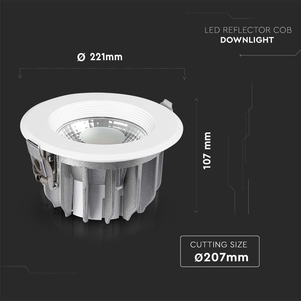 VT-26301 30W LED REFLECTOR COB DOWNLIGHT 6500K HIGH LUMEN