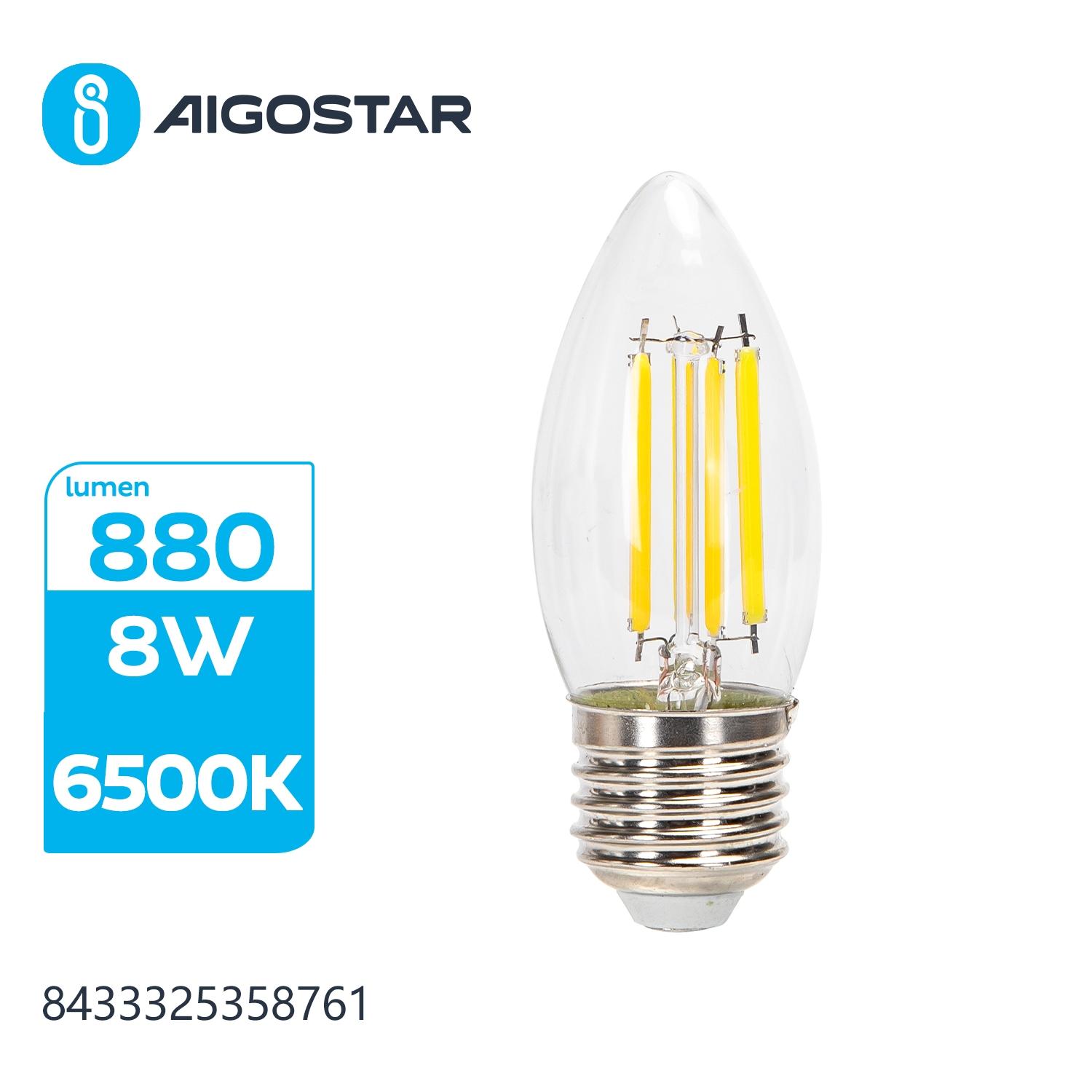 Żarówka LED Filament (Bursztynowa) C35 E27 8W