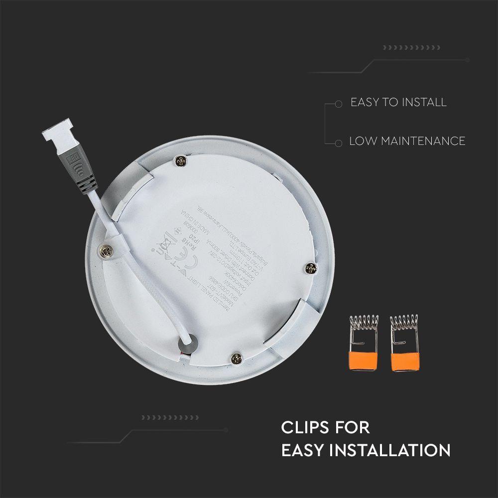 VT-607 6W LED PREMIUM PANEL 6400K ROUND