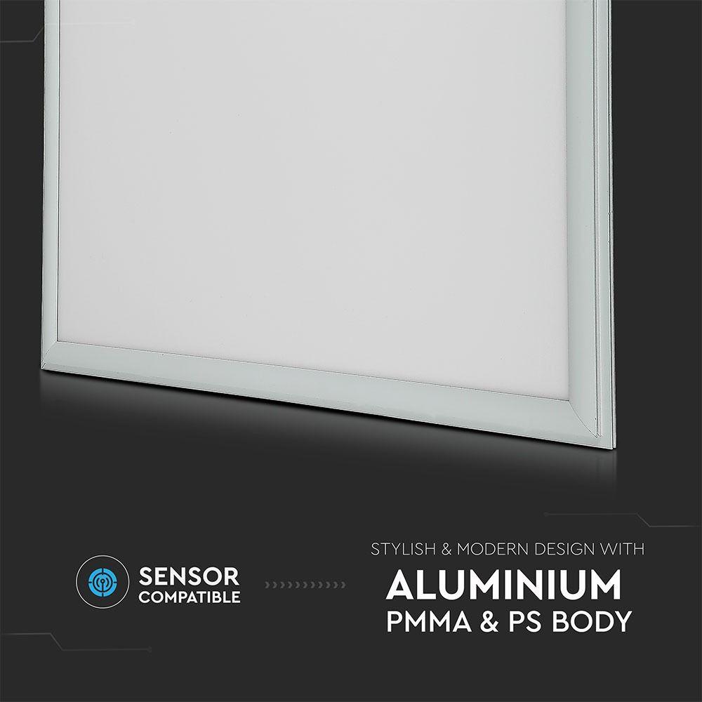 40W Panel LED 600x600mm, Barwa:6400K, Kwadratowa, IP65, 5 Lat gwarancji, Opakowanie: 4 szt., VTAC, SKU 6330