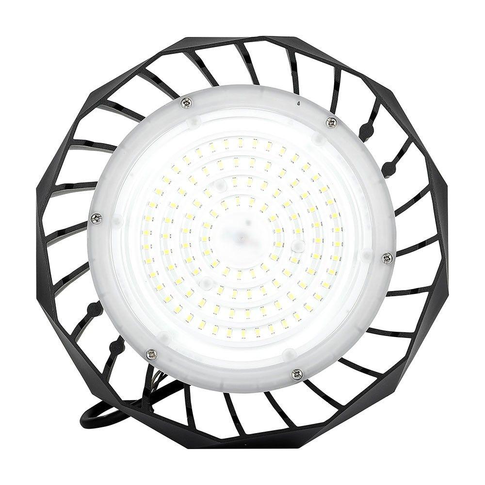 100W HIGHBAY ( Zasilacz SAMSUNG ), Barwa:6000K, Obudowa: Czarna, Wydajność: 120lm/w, Kąt 90', VTAC, SKU 584