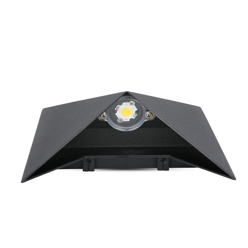 5W Lampa ścienna LED, Barwa:3000K, Obudowa: Czarna, VTAC, SKU 8282