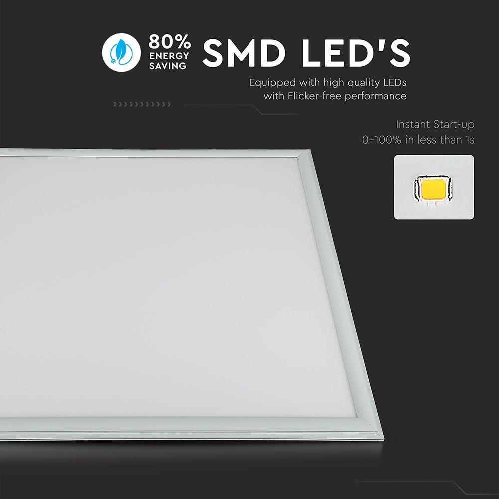 45W Panel LED 600x600mm, Barwa:6000K, Kwadratowa, UGR19, VTAC, SKU 6219