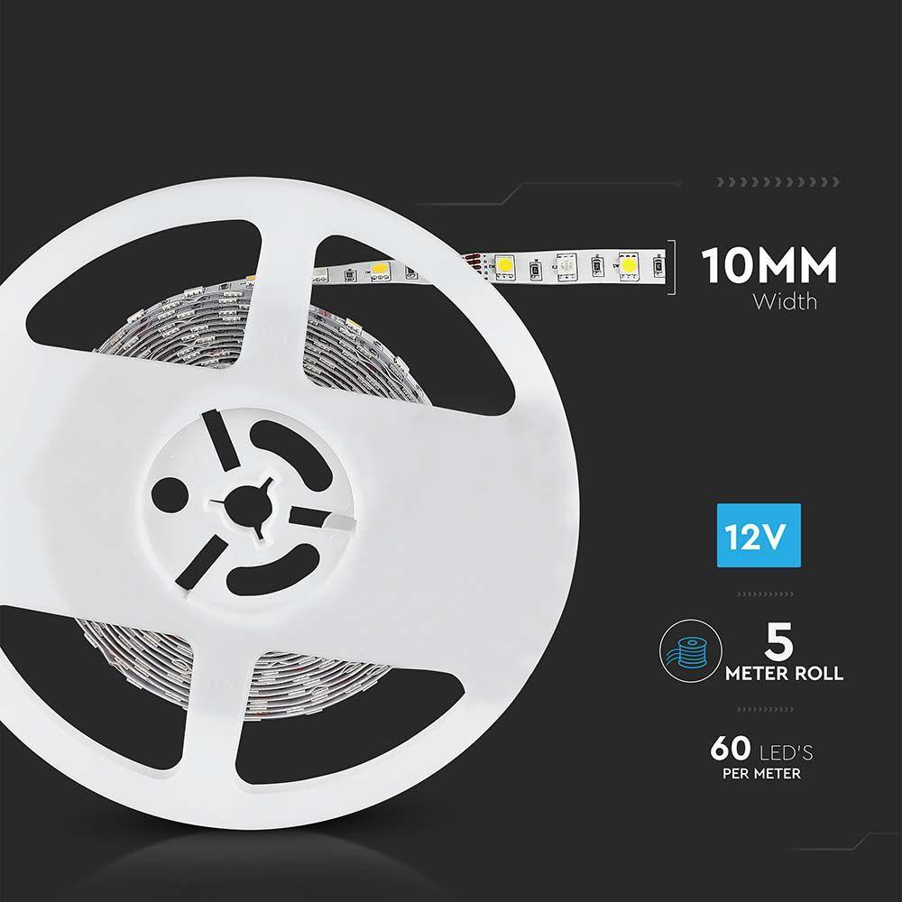 VT-5050 60 8W/M LED STRIP LIGHT RGB+3000K IP20 (5M/ROLL)(PRICE PER M)