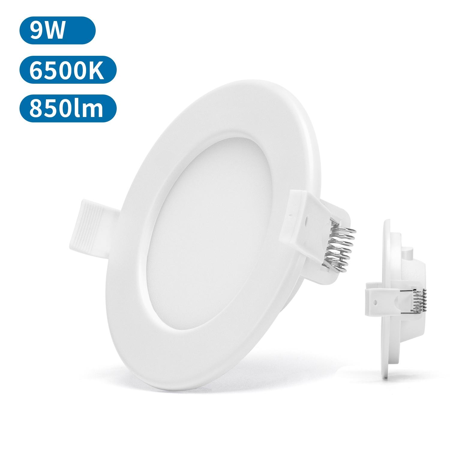 Podtynkowa okrągła lampa LED 9W 6500K