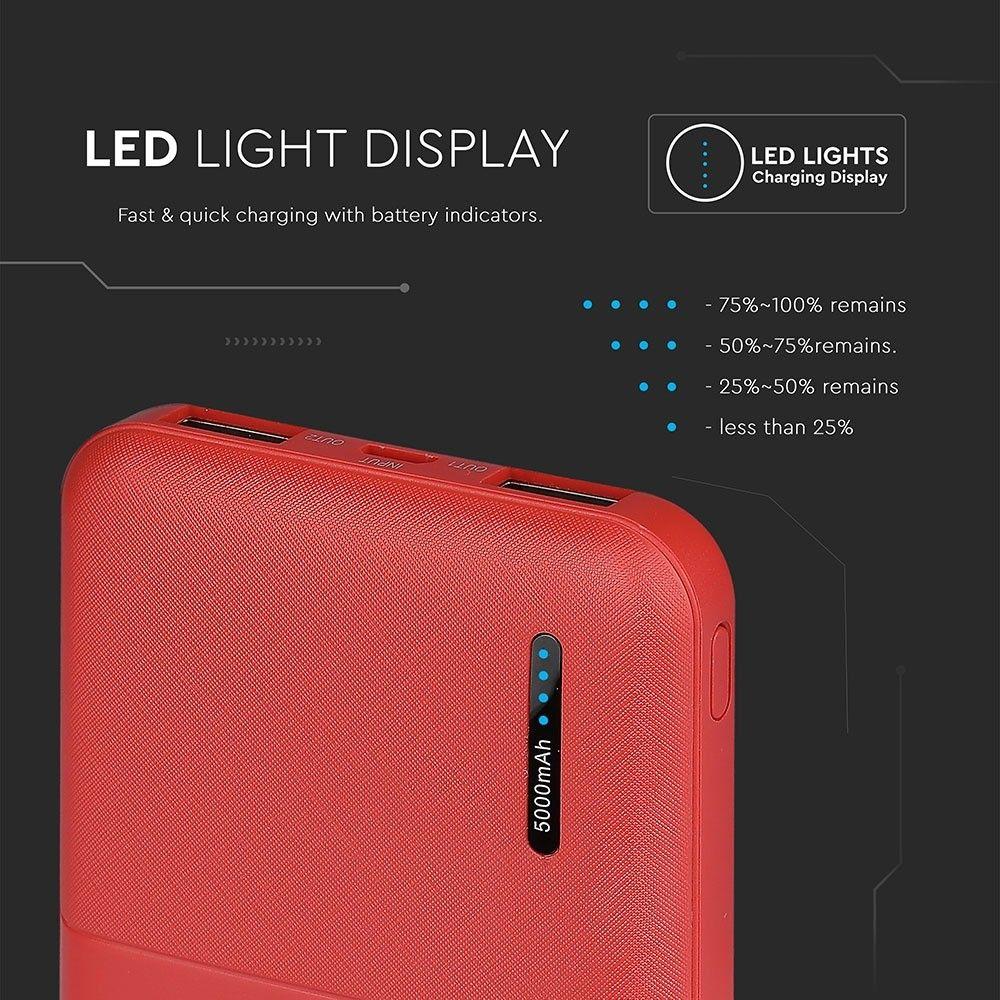 VT-3517 5000mah POWER BANK-RED