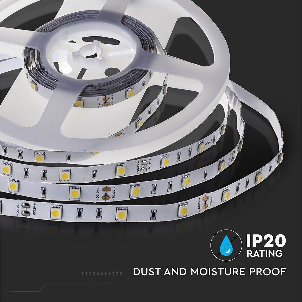 VT-5050-30 4.8W/M LED STRIP LIGHT 6000K IP20 (5M/ROLL)(PRICE PER M)