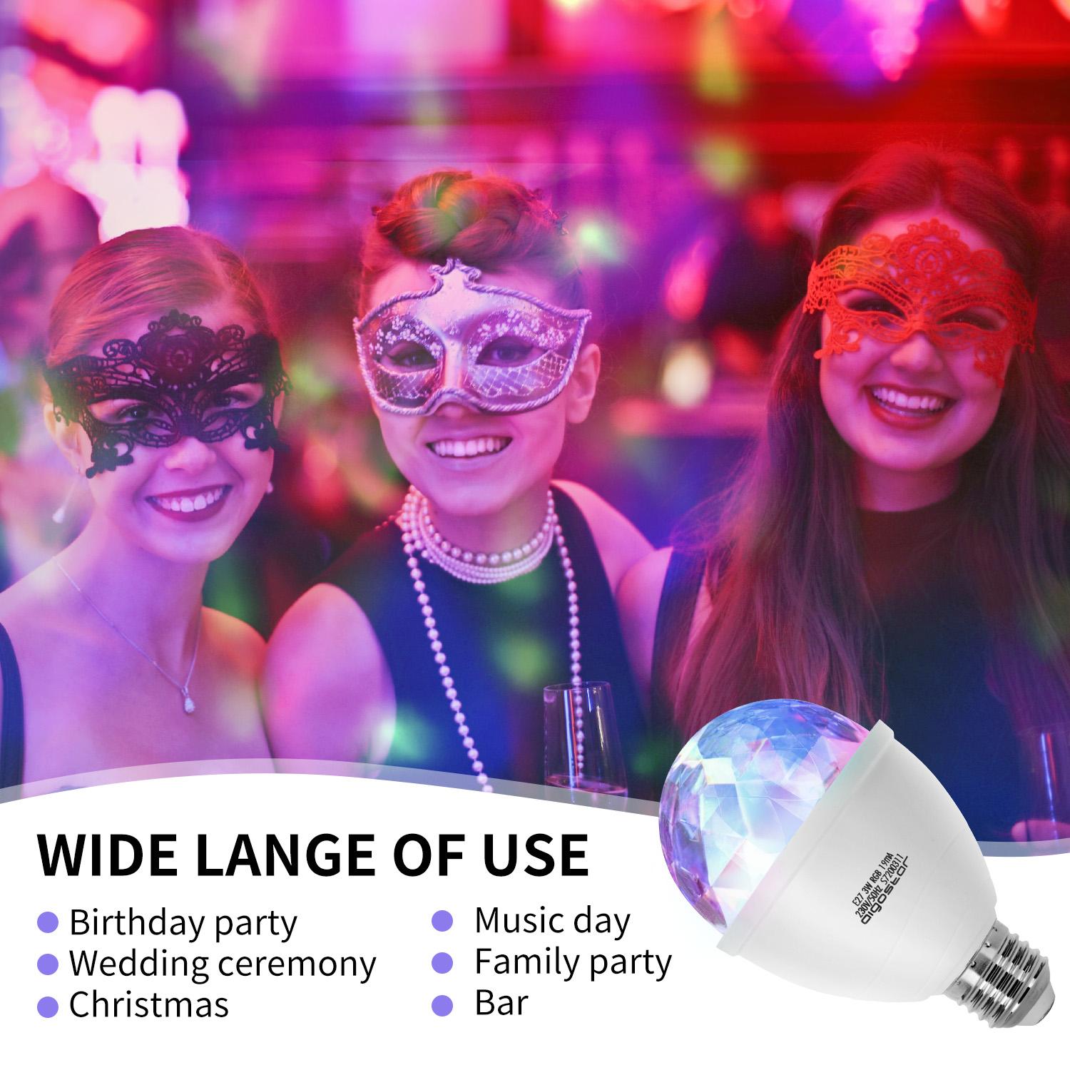 LED Party Light E27 3W RGB