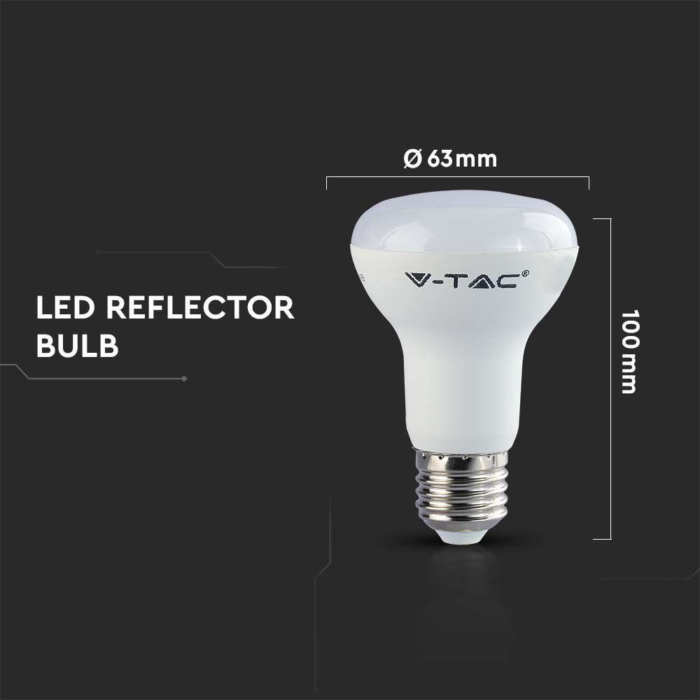 VT-263 8.5W R63 LED BULB SAMSUNG CHIP 6500K E27