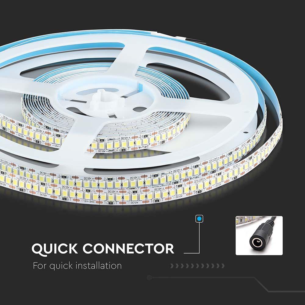 VT-2835 240 20W/M LED STRIP LIGHT 3000K HIGH LUMEN IP20 (5M/ROLL)(PRICE PER M)