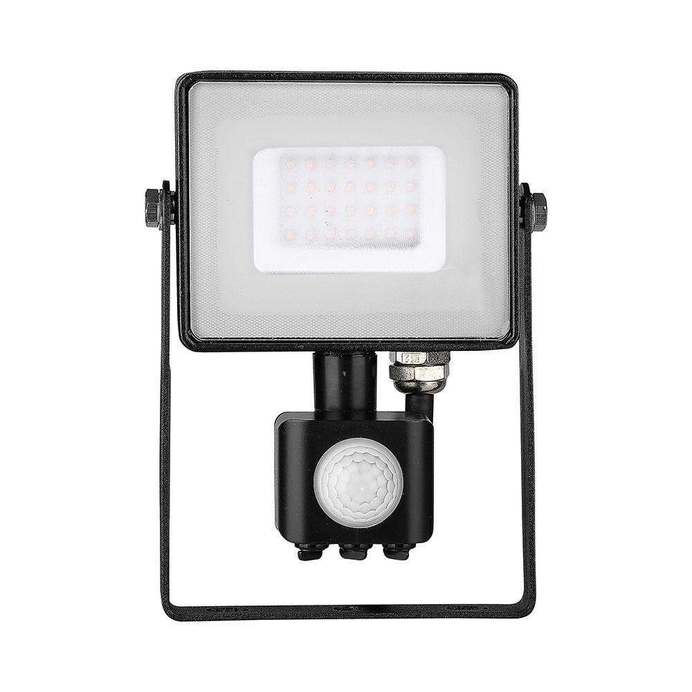 VT-30-S 30W SMD PIR SENSOR FLOODLIGHT SAMSUNG CHIP 4000K BLACK BODY